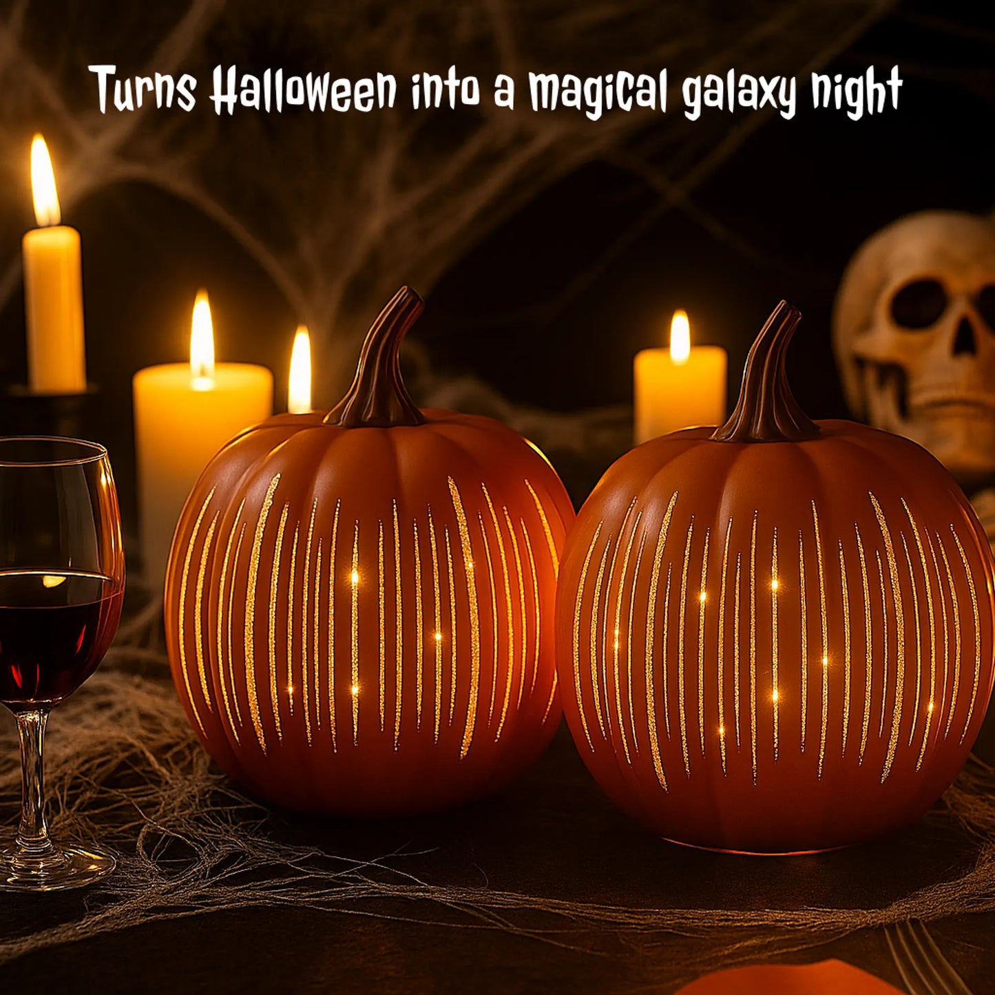 🎃✨ Illuminated Starry Night Pumpkins by Valerie✨🔥2025 HOT SALE - LHT