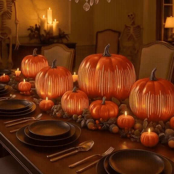 🎃✨ Illuminated Starry Night Pumpkins by Valerie✨🔥2025 HOT SALE - LHT
