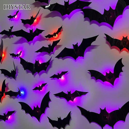 🎁🔥 DIYSTAR 3D Bat Light Design LED Decorations (contains three sizes: large, medium and small)