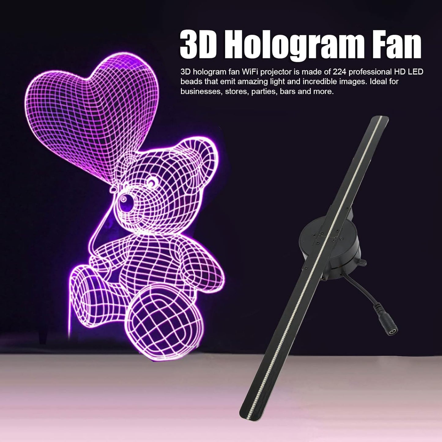 🔥Halloween Sale 70% OFF🔥3D Hologram LED Fan Projector